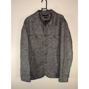 John Varatos Evans tweed‎ jacket  XL Designer Gray Button Up